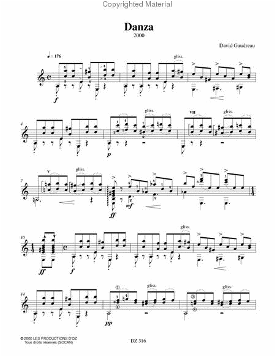 Danza, L'Ayre d'Isabelle, Nostalgie Classical Guitar scores gallery preview page 2