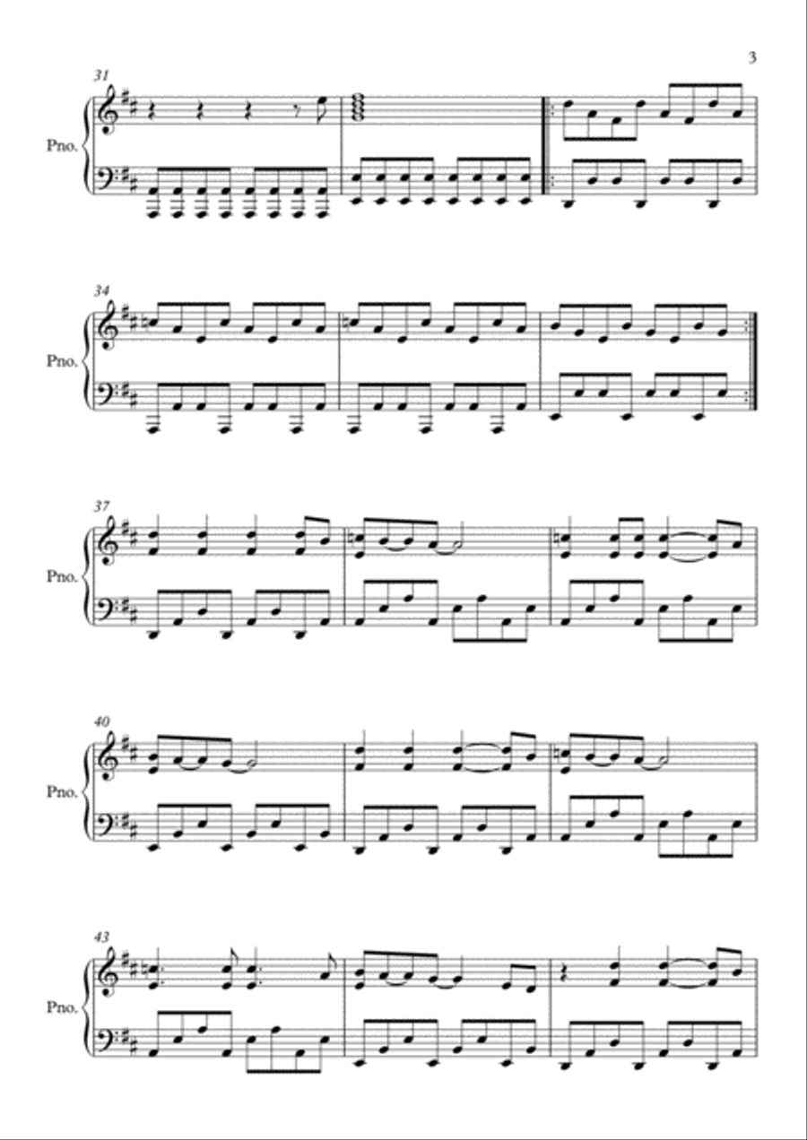Clocks Piano Solo scores gallery preview page 3