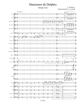 C. Debussy - Preludes, Book I, Orchestrated by A. Leytush - Score Only