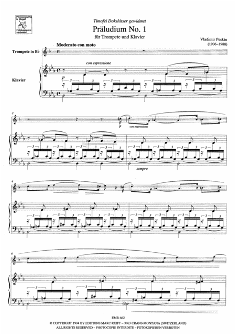 Praludium No. 1 Cornet scores gallery preview page 4