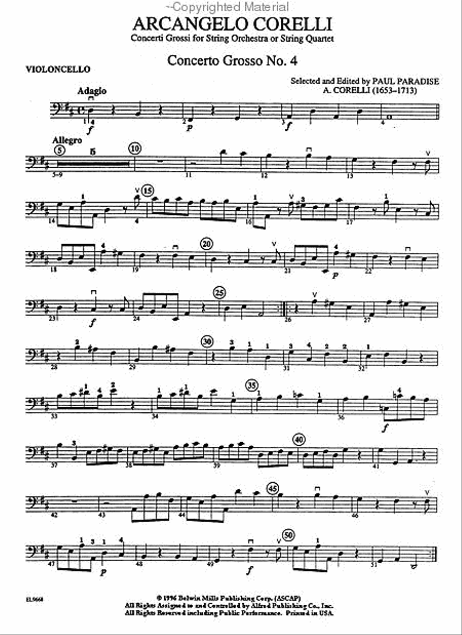The Best of Arcangelo Corelli (Concerti Grossi for String Orchestra or String Quartet) String Orchestra scores gallery preview page 2