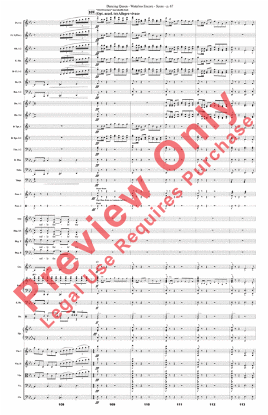 Mamma Mia! Medley Mamma Mia! Medley Full Orchestra scores gallery preview page 68