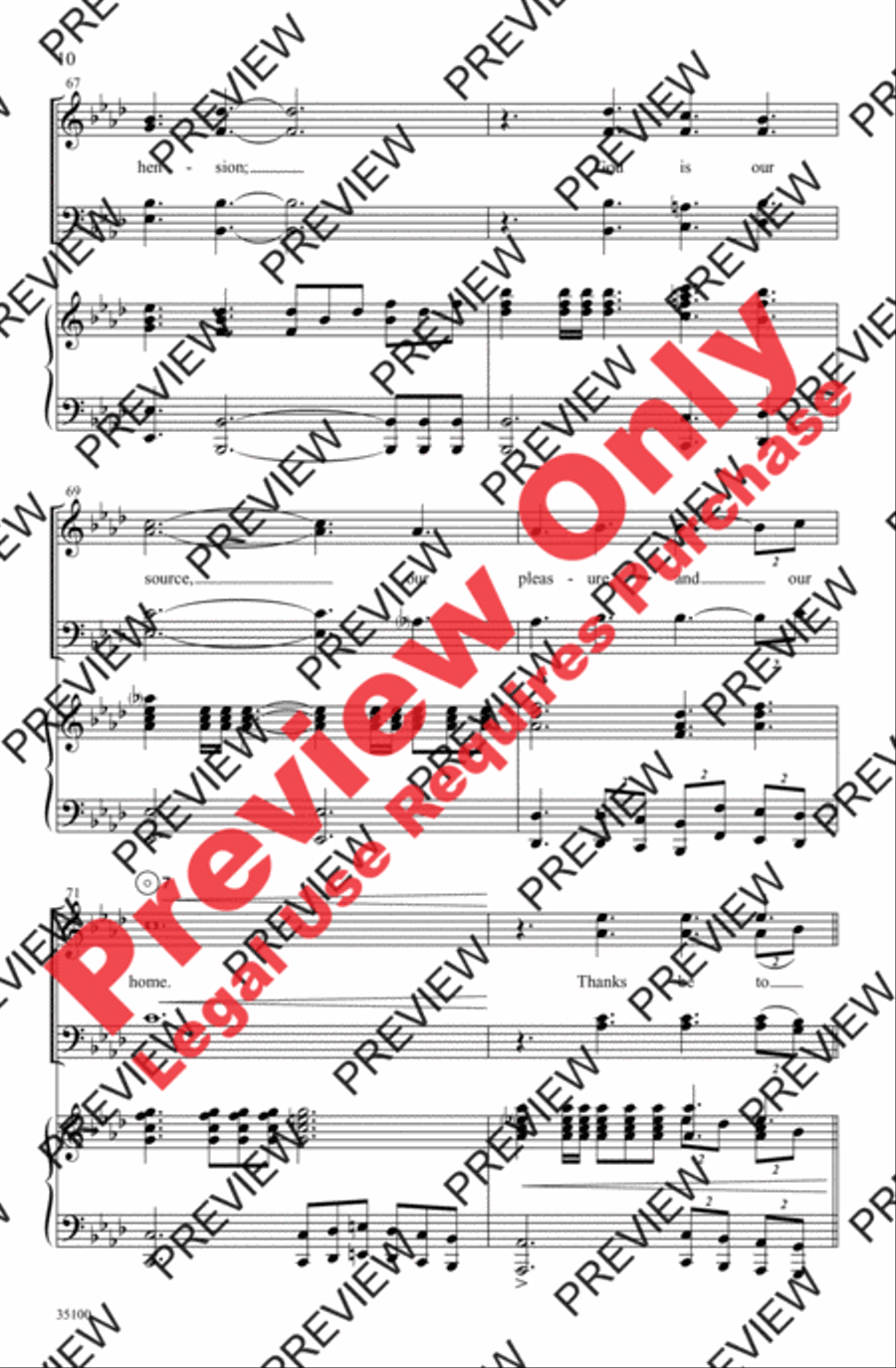 Thanks Be to God 4-Part scores gallery preview page 10