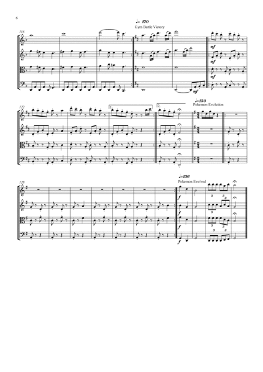 Pokemon String Quartet scores gallery preview page 6