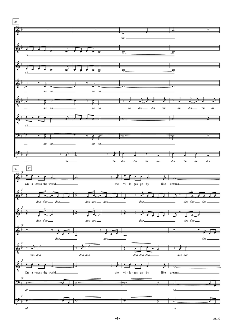Walking In The Air A Cappella scores gallery preview page 4