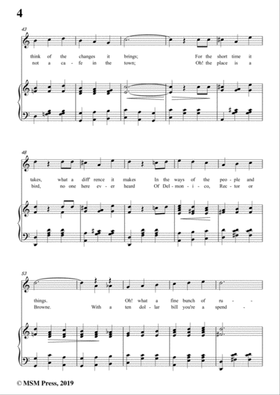 George M. Cohan-Forty-Five Minutes from Broadway,in C Major,for Voice&Piano Voice scores gallery preview page 6