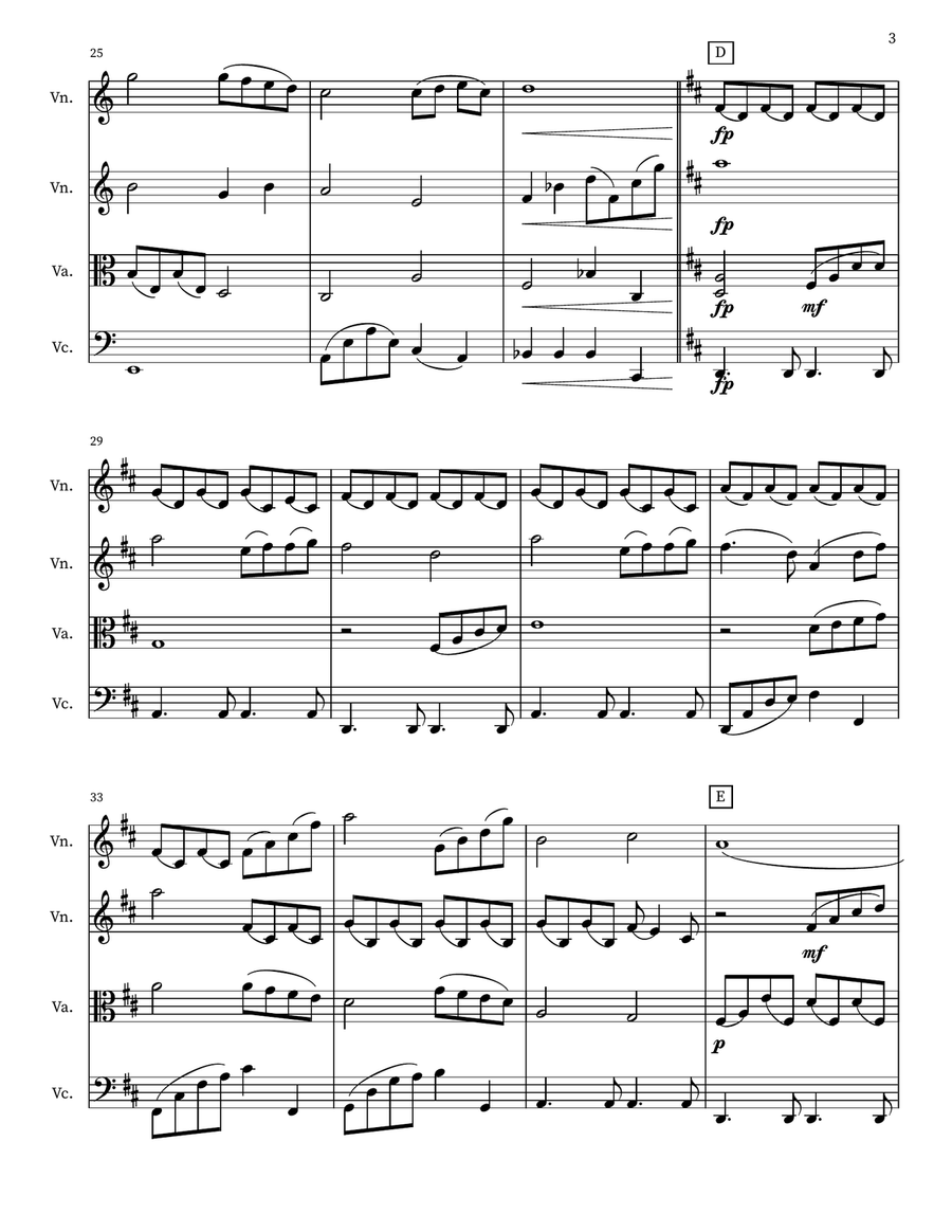 Beauty And The Beast String Quartet scores gallery preview page 3