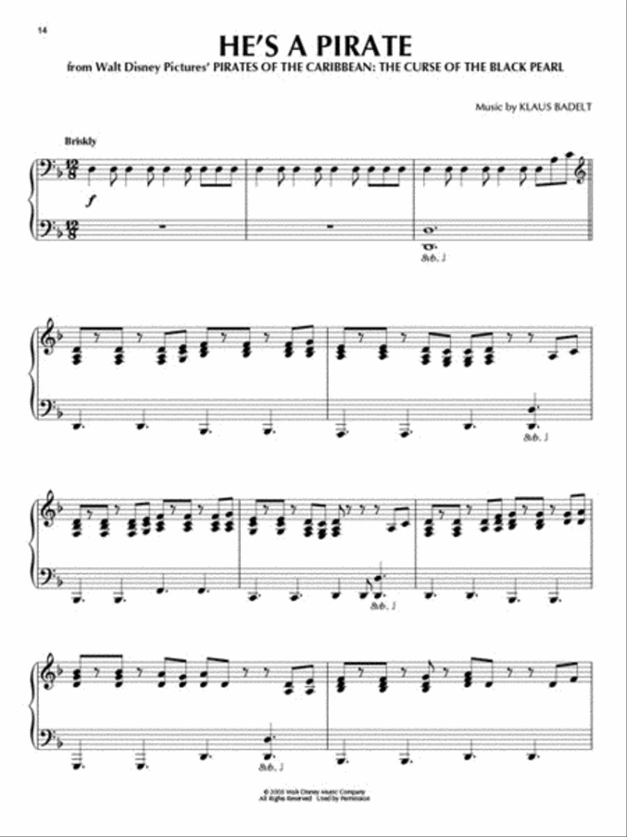 Pirates of the Caribbean Piano, Vocal, Guitar scores gallery preview page 5