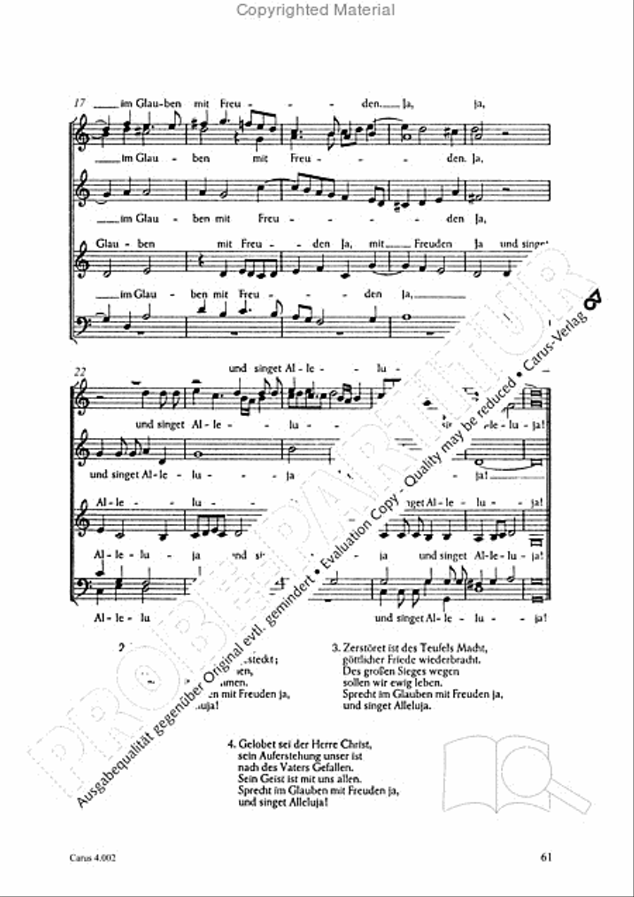 Eccard: 29 Choralbearbeitungen Collection / Songbook scores gallery preview page 62