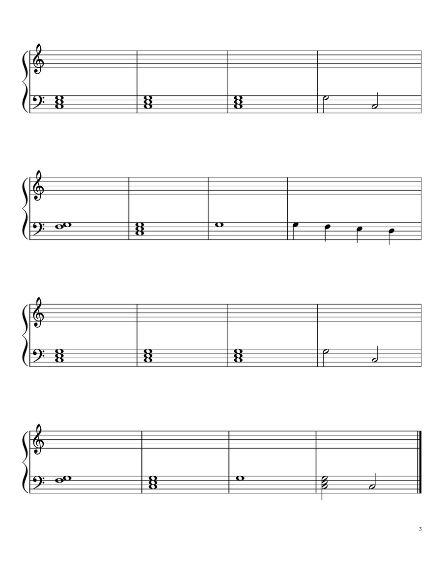 Jingle Bells - 3 Easy Piano Versions (Great for teaching different beginners!) Easy Piano scores gallery preview page 3