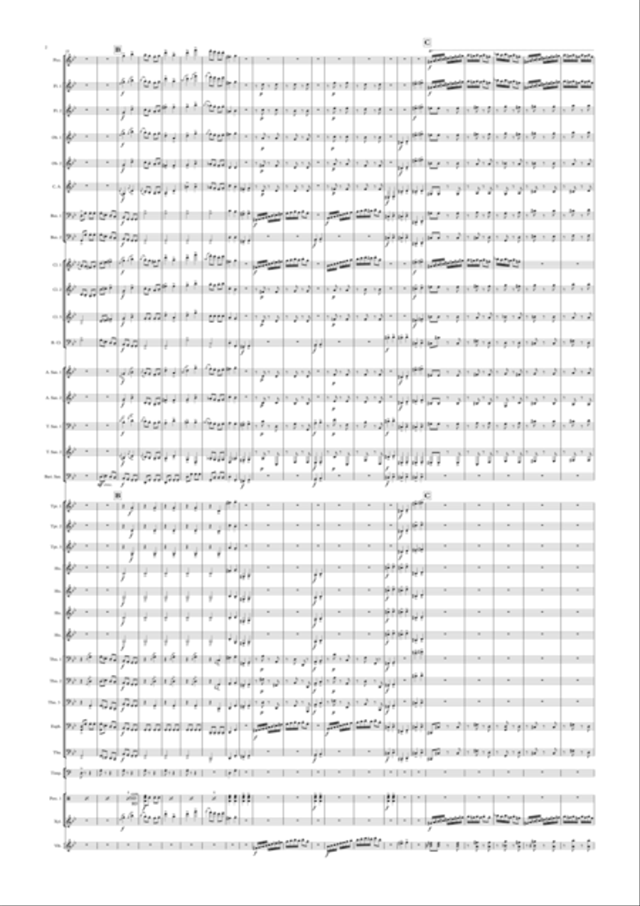 Brahms arr Timothy R Wheeler Rondo alla Zingeresa, Op.25 Small Ensemble scores gallery preview page 2