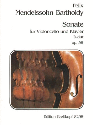 Book cover for Sonata in D major Op. 58 MWV Q 32