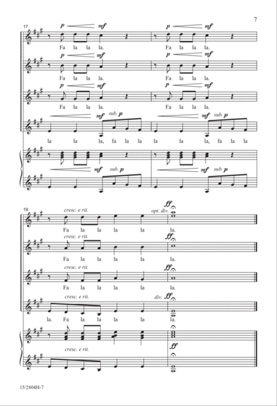 Thirty Second Fa La La Thirty Second Fa La La SSAA scores gallery preview page 8