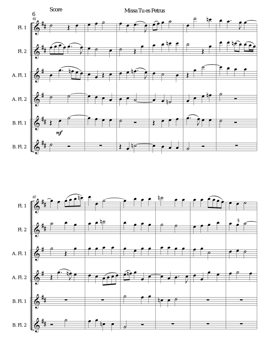 Missa Tu Es Petrus (Mass on 