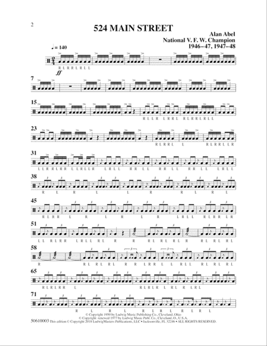 Alan Abel Snare Drum Solos Percussion scores gallery preview page 2