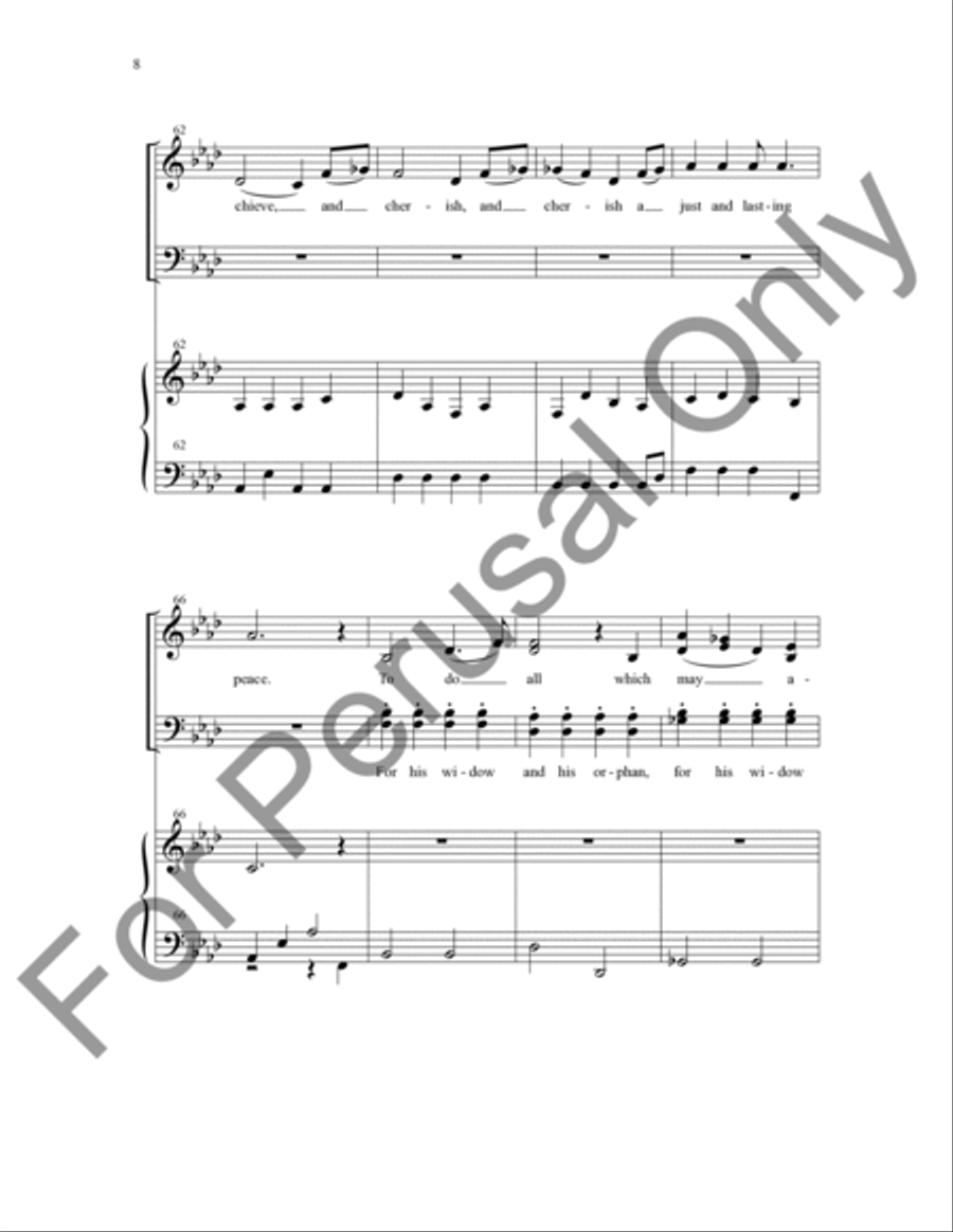 A Just And Lasting Peace (Choral Score) 4-Part scores gallery preview page 9