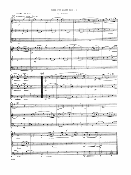 Suite For Brass Trio - Full Score