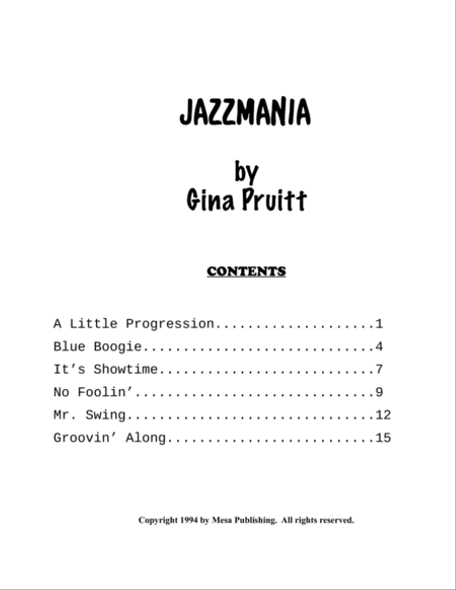 Jazzmania Jazzmania Piano Solo scores gallery preview page 2