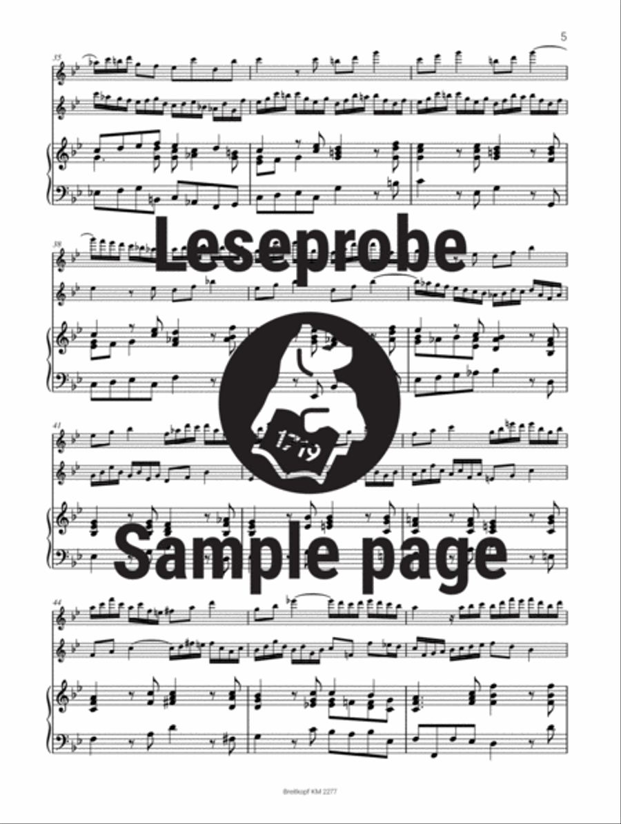 Trio Sonata in B flat major based on BWV 525 and BWV 1032 Score scores gallery preview page 5