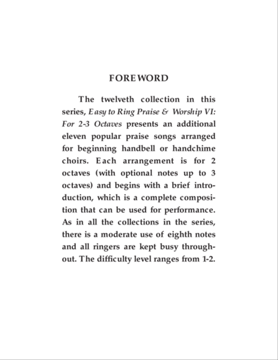 Easy to Ring Praise and Worship 3-Octaves scores gallery preview page 5
