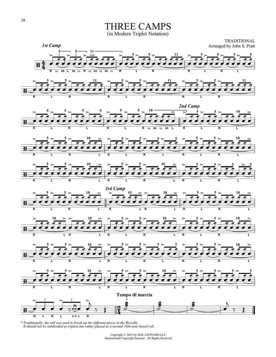 Three Camps Snare Drum scores gallery preview page 1