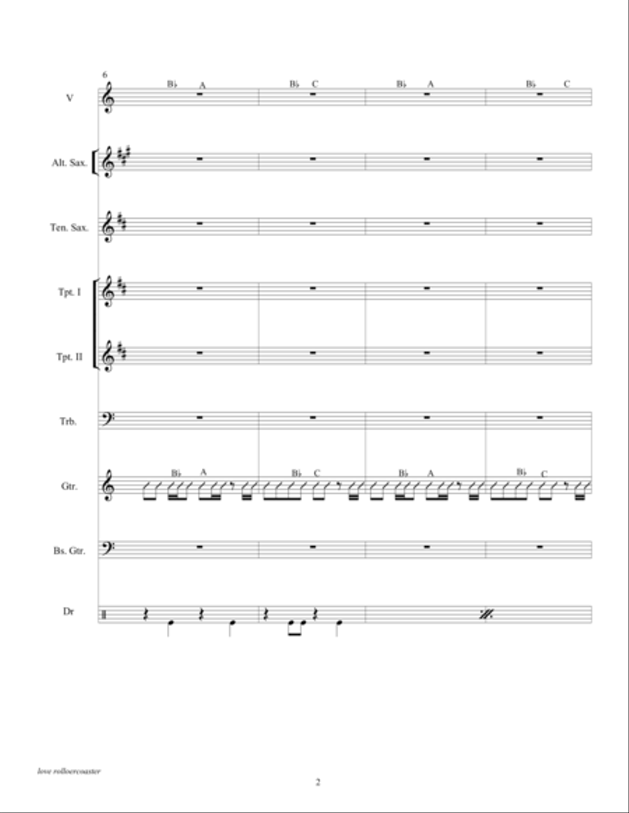 Love Rollercoaster Small Ensemble scores gallery preview page 4