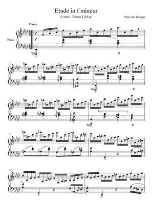 Etude pour piano en f mineur | Piano study in f minor