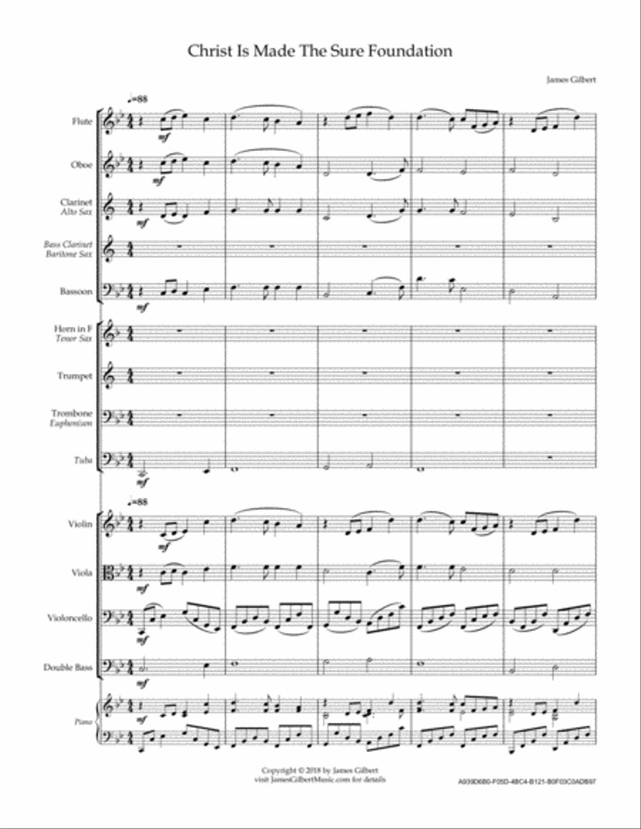 Christ Is Made The Sure Foundation Full Orchestra scores gallery preview page 2