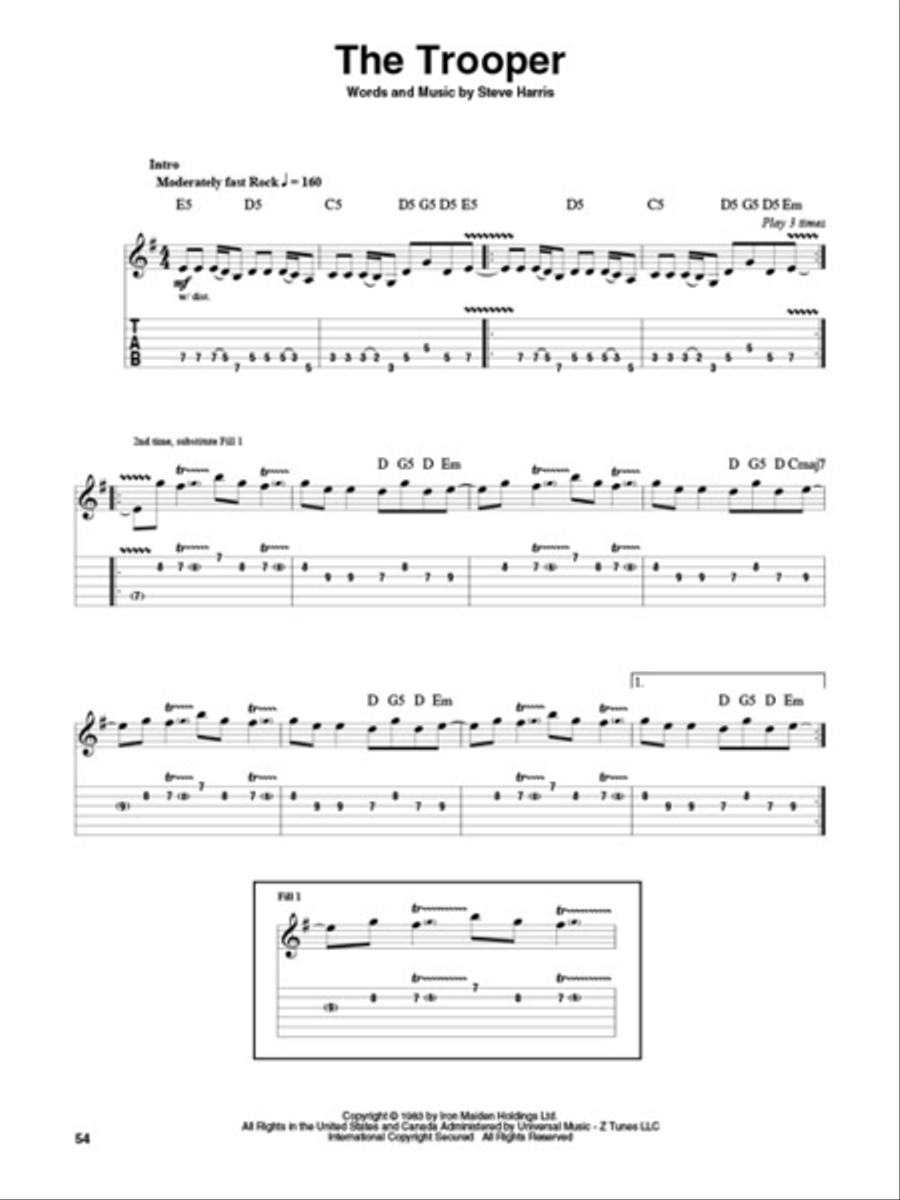 Iron Maiden Iron Maiden Electric Guitar scores gallery preview page 5