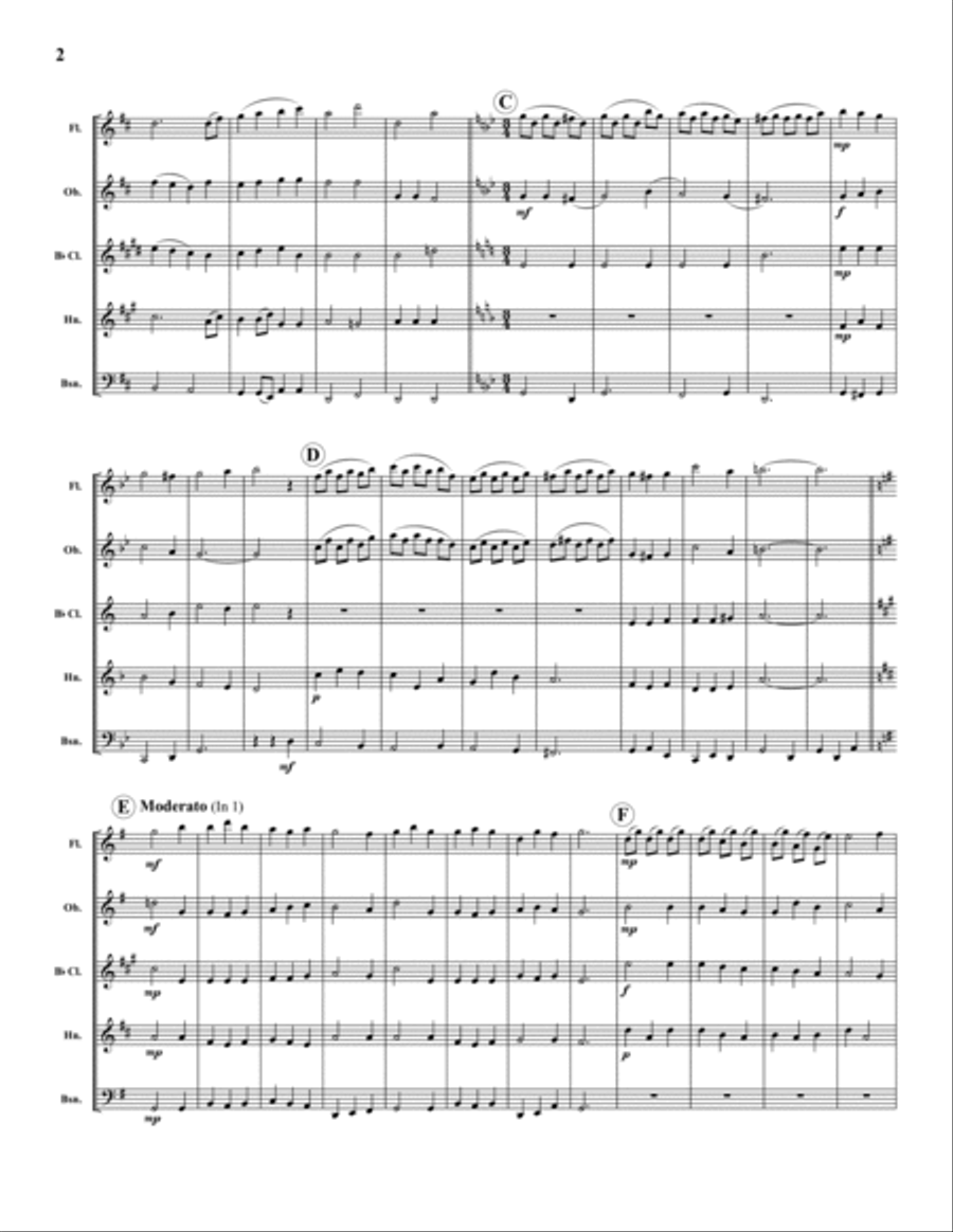 Christmas Medley Woodwind Quintet scores gallery preview page 2