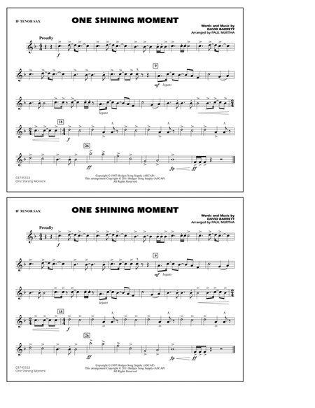 One Shining Moment - Bb Tenor Sax