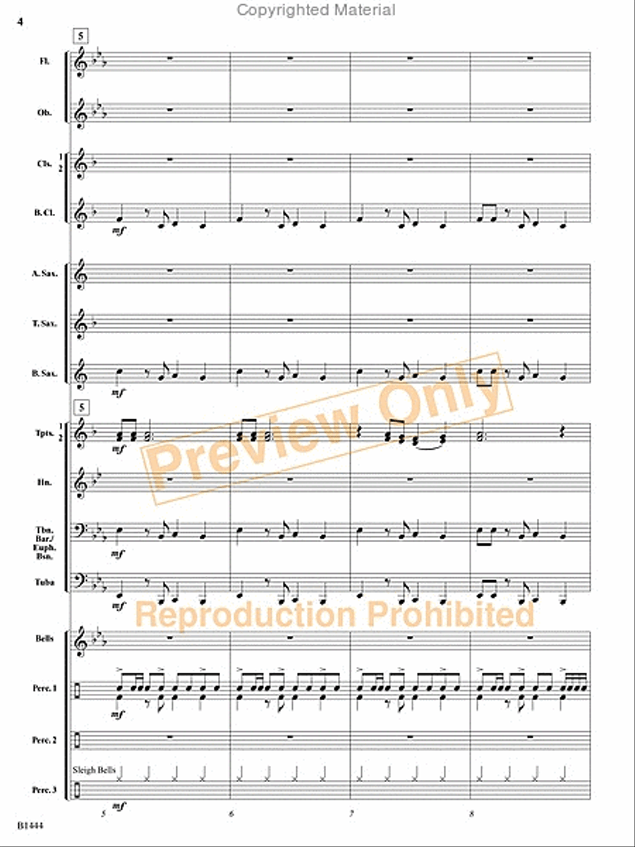 Tango Bells Concert Band scores gallery preview page 16