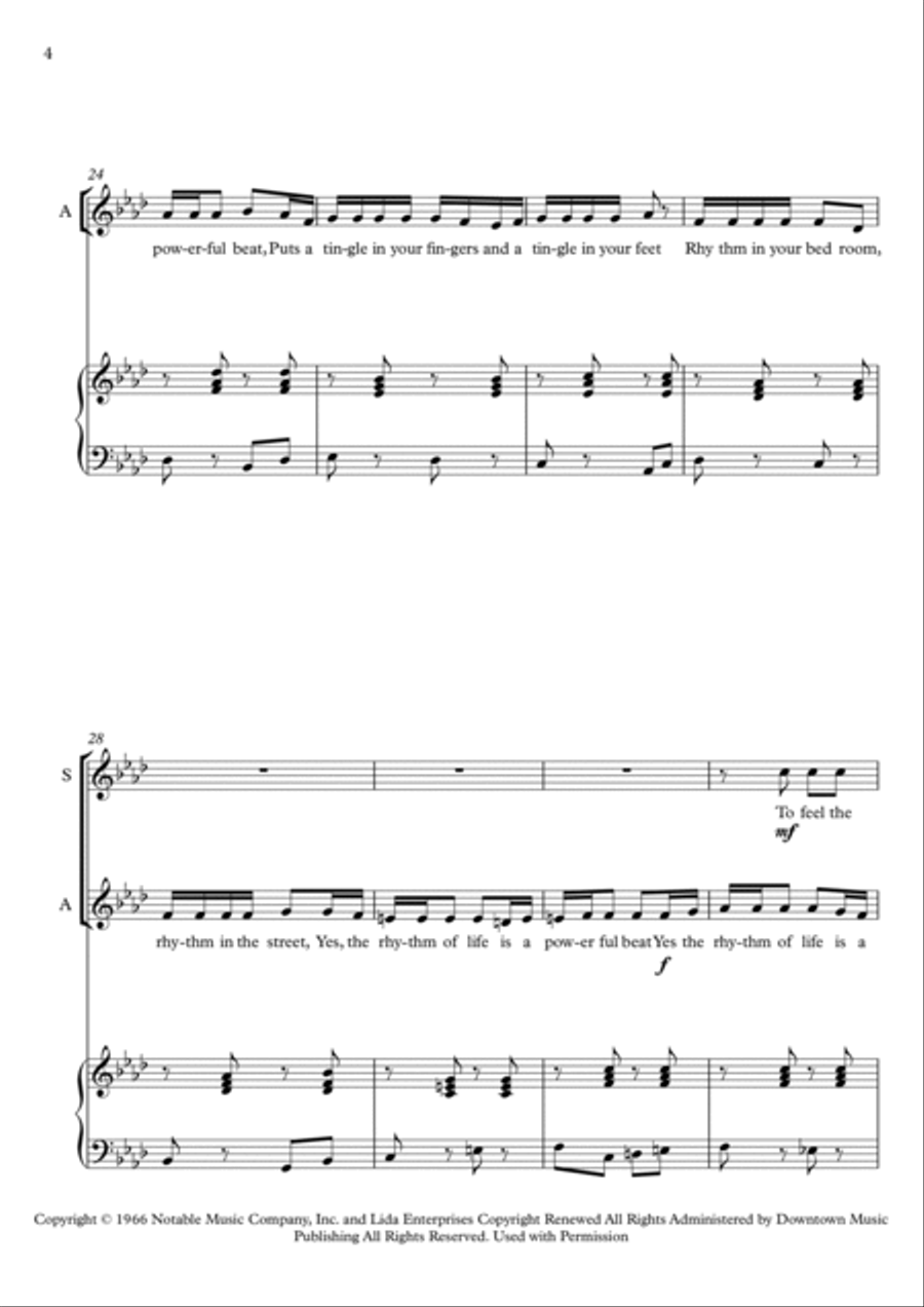 The Rhythm Of Life The Rhythm Of Life SSA scores gallery preview page 4