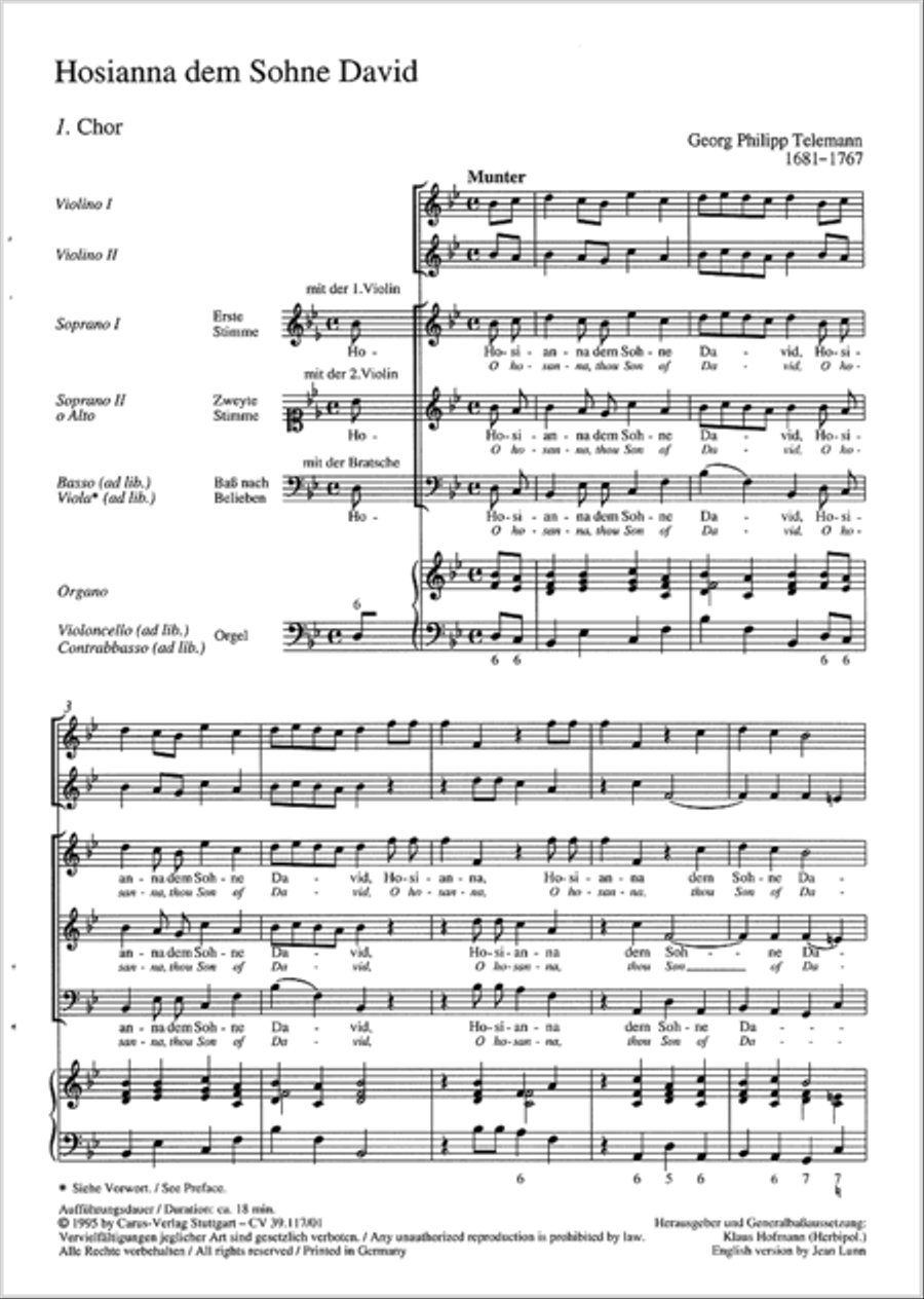 O hosanna, thou Son of David (Hosianna dem Sohne Davids) SA scores gallery preview page 2