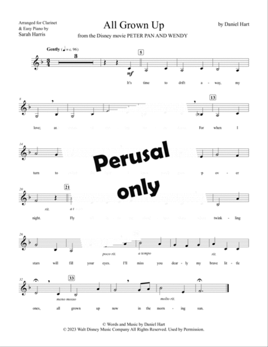 All Grown Up B-Flat Clarinet scores gallery preview page 4