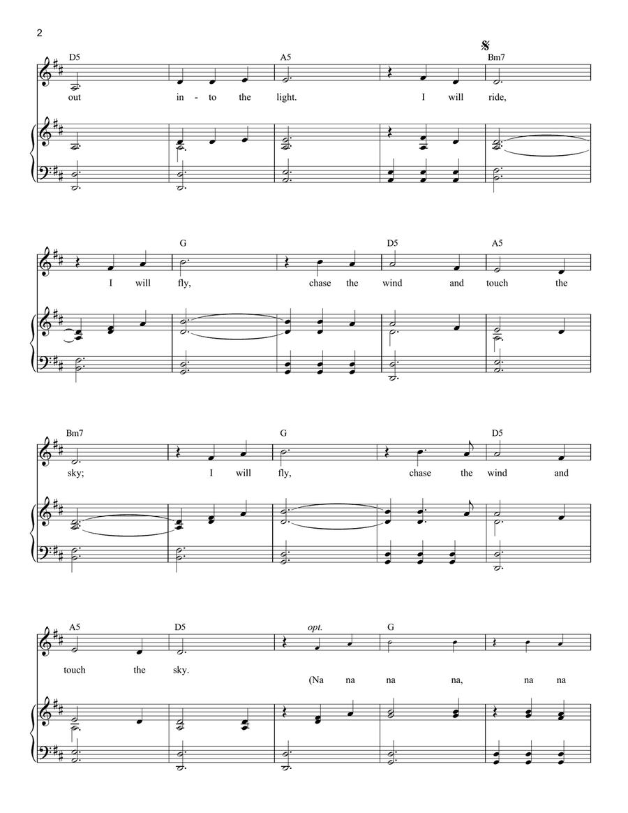 Touch The Sky (From Brave) Voice scores gallery preview page 2