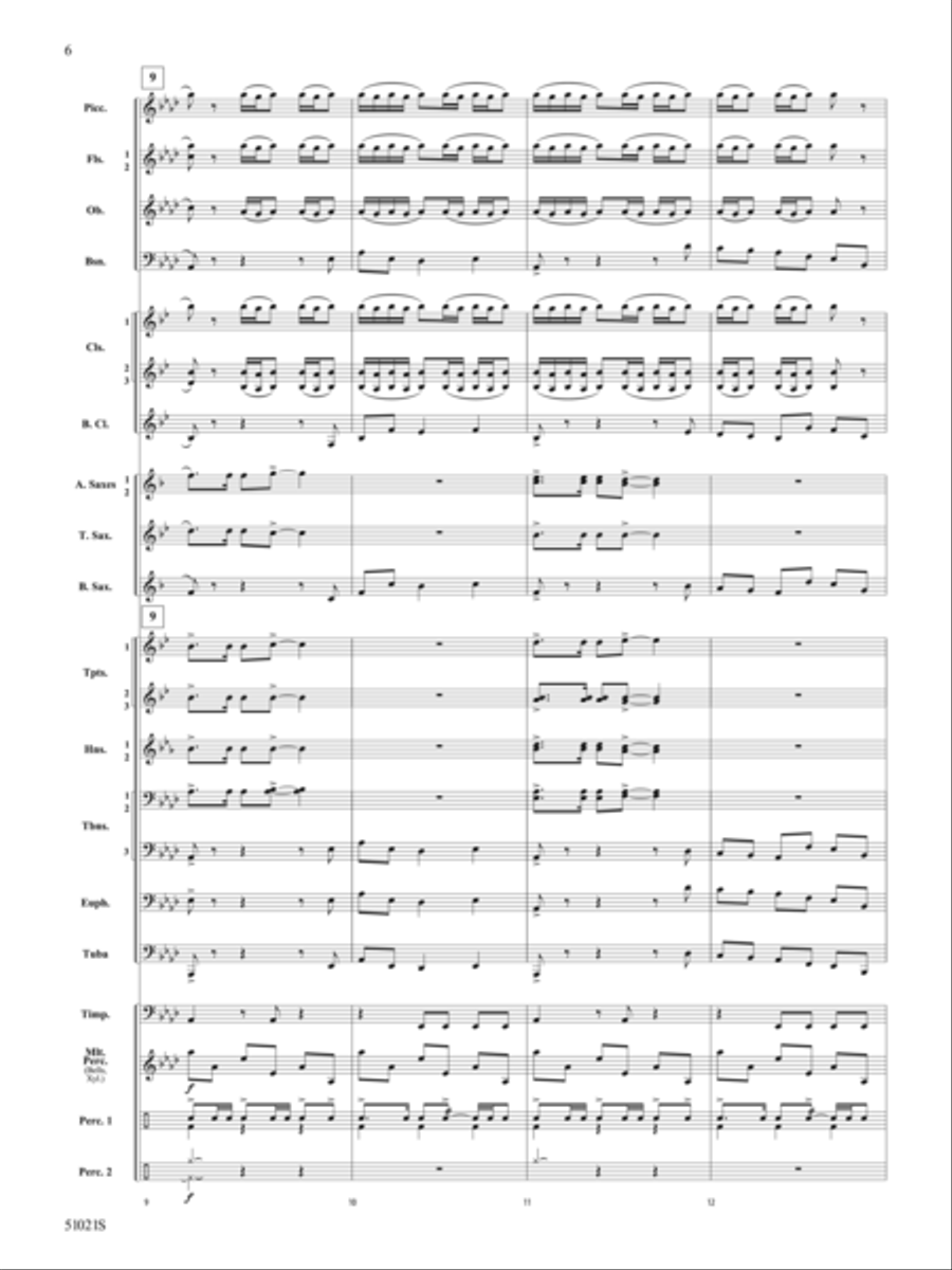 Skyward Spirits: Score Skyward Spirits: Score Concert Band scores gallery preview page 6