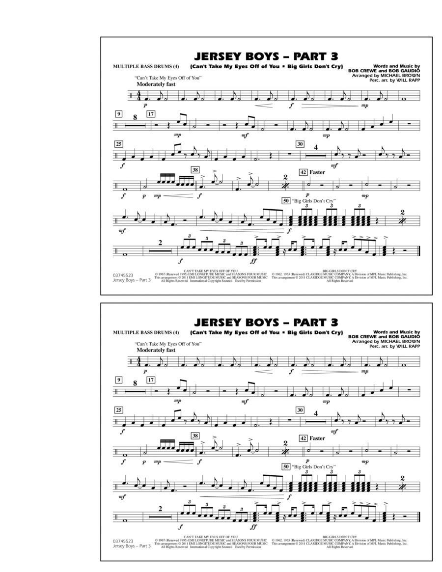 Jersey Boys: Part 3 - Multiple Bass Drums