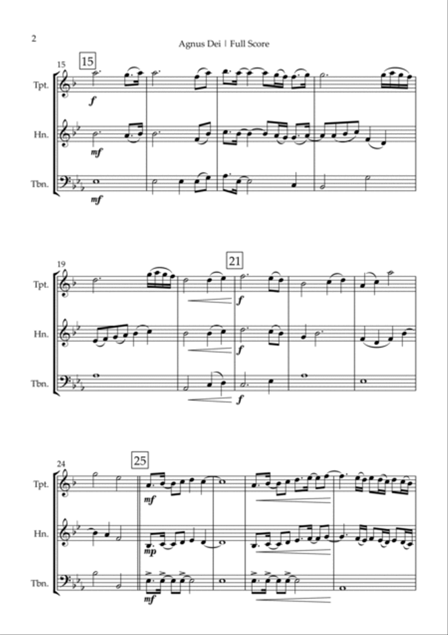 Agnus Dei Agnus Dei Horn scores gallery preview page 2