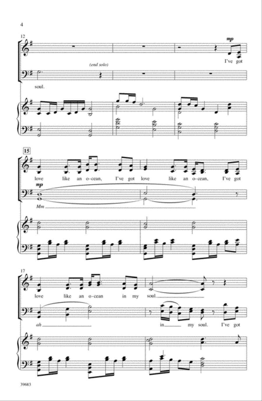 Peace Like a River Choir scores gallery preview page 3
