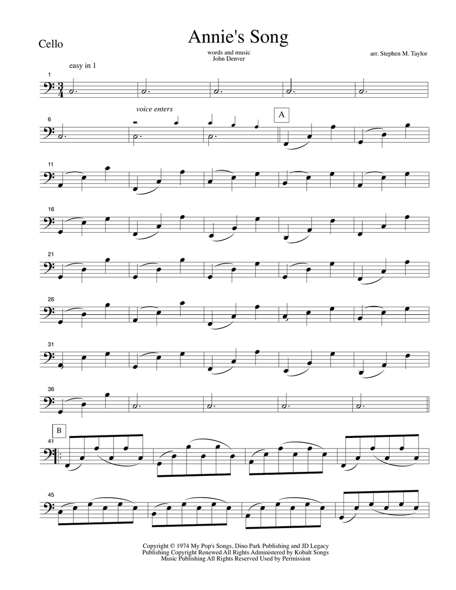 Annie's Song String Quartet scores gallery preview page 3