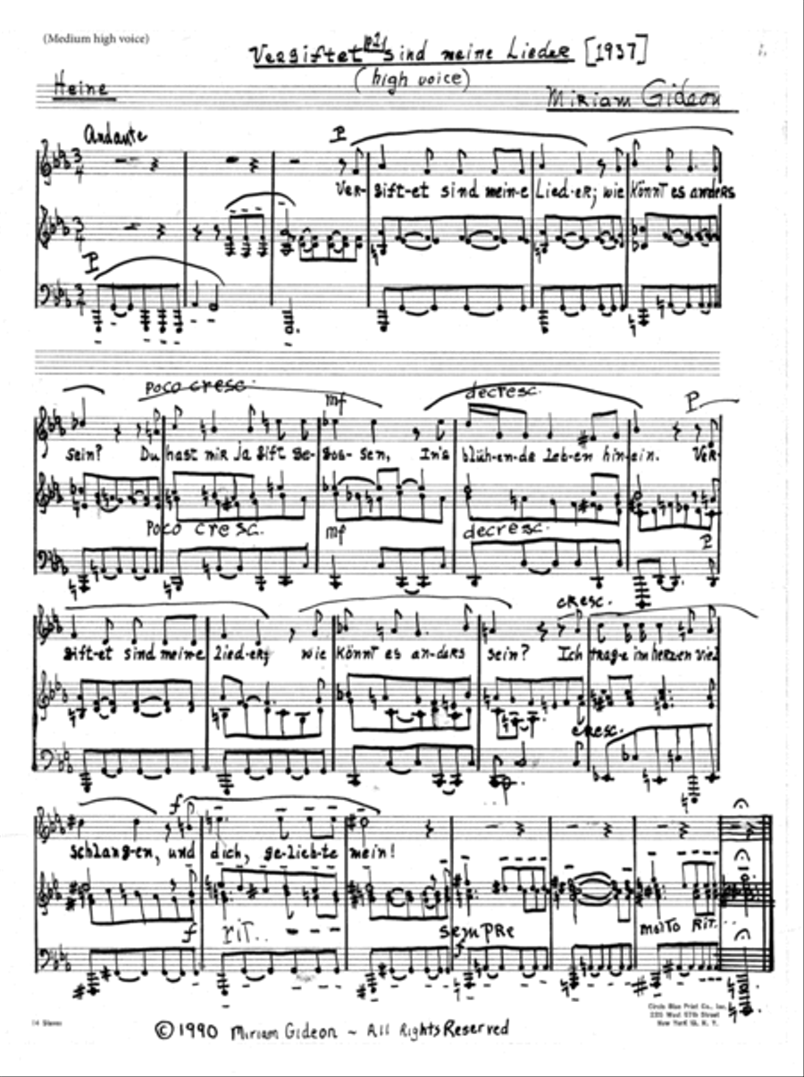 [Gideon] German Songs (High Voice) High Voice scores gallery preview page 5