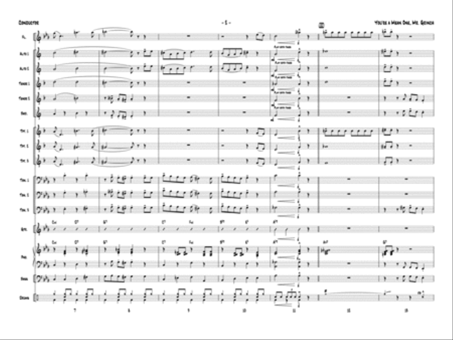 You're a Mean One, Mr. Grinch Jazz Ensemble scores gallery preview page 13