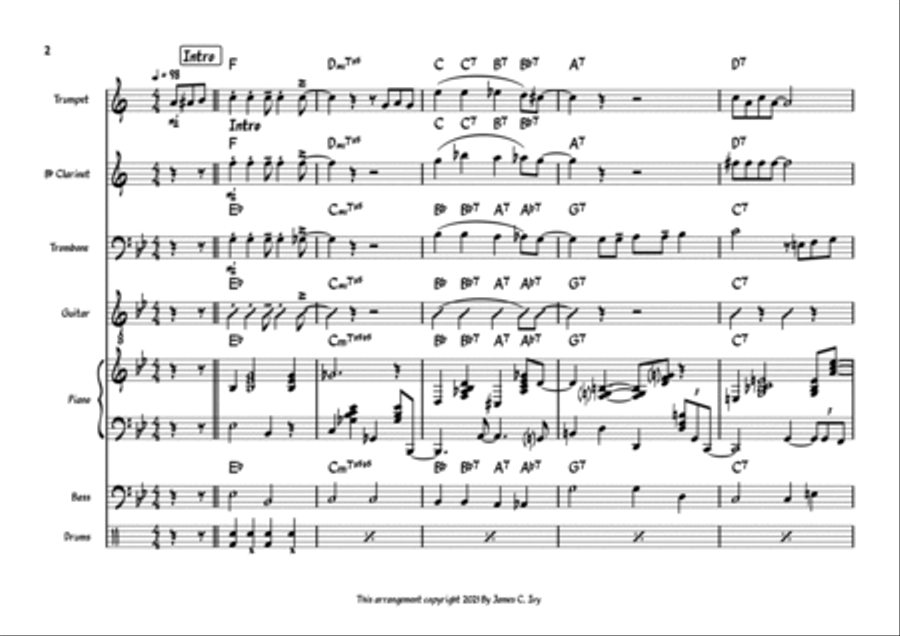 Go Back Where You Stayed Last Night Jazz Ensemble scores gallery preview page 3