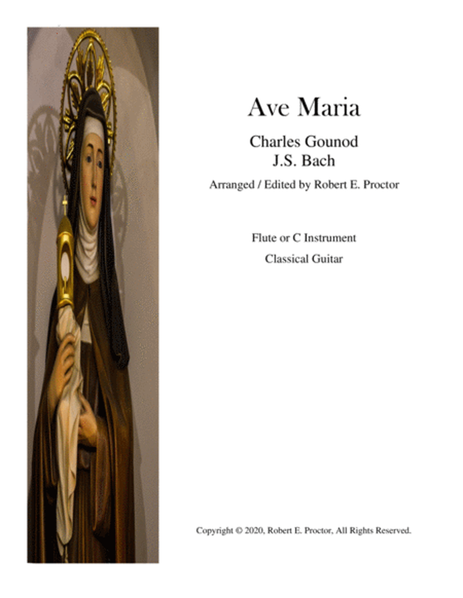 Ave Maria for Flute or C instrument and Guitar image number null