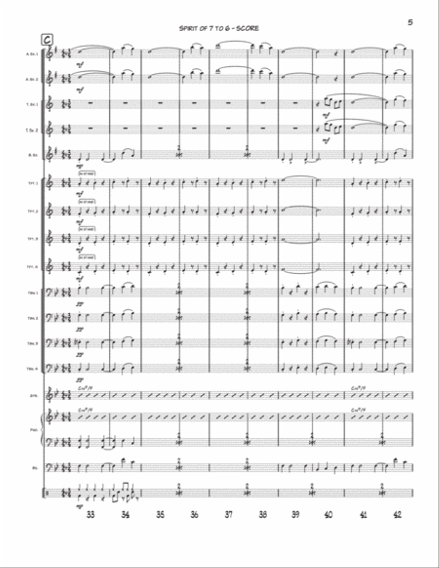 Spirit of 7 to 6 Jazz Ensemble scores gallery preview page 5