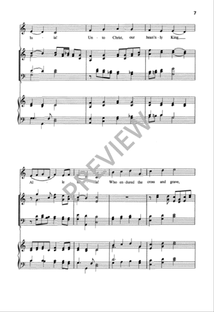 Jesus Christ Is Risen Today 4-Part scores gallery preview page 8