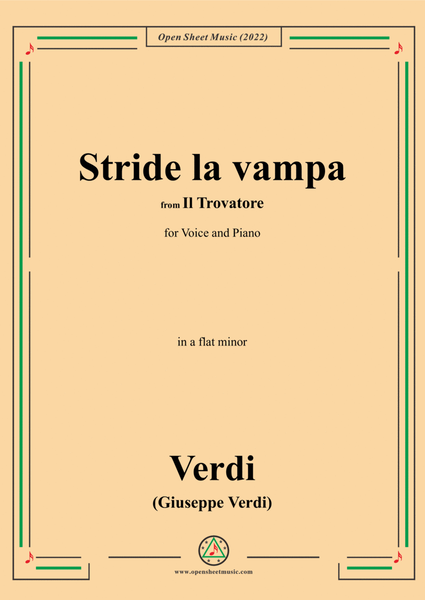 Verdi-Stride la vampa,from 'Il Trovatore',in a flat minor,for Voice and Piano image number null