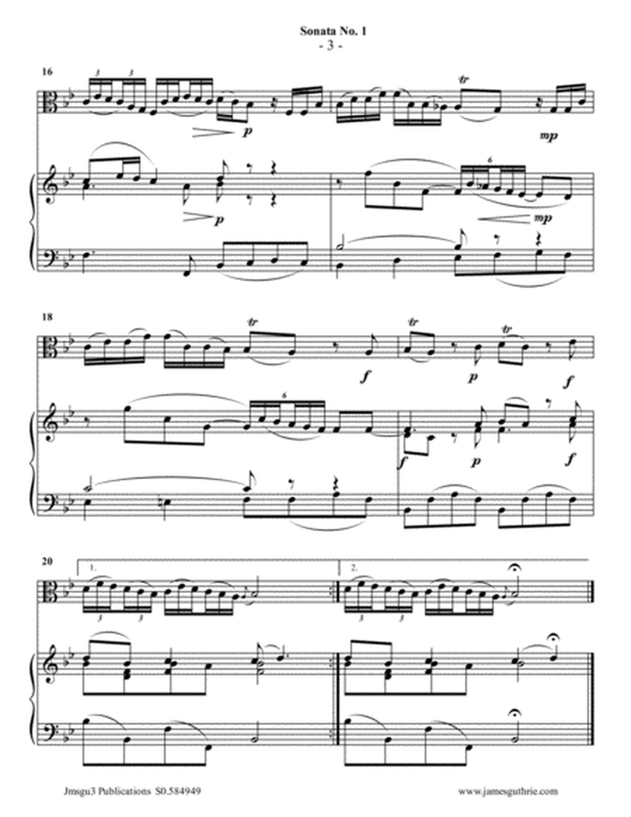 Vivaldi: Sonata No. 1 for Viola & Piano image number null