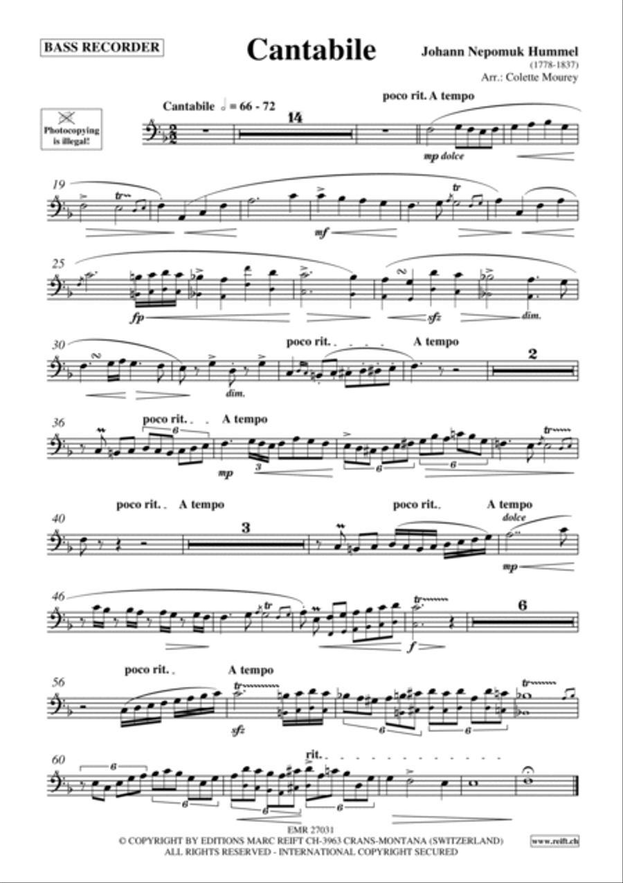 Cantabile Cantabile Bass Recorder scores gallery preview page 2